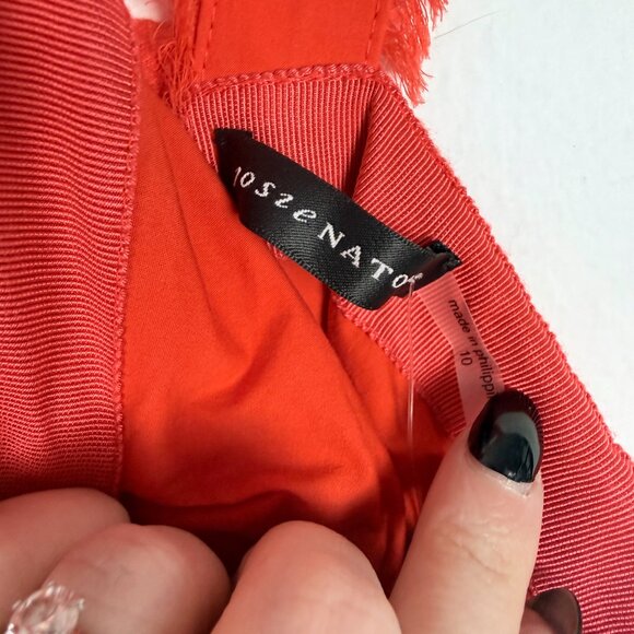 NWT Natori Summer Texture Eyelet Dress Mandarin Orange Size 10 NEW $795 - Picture 7 of 16